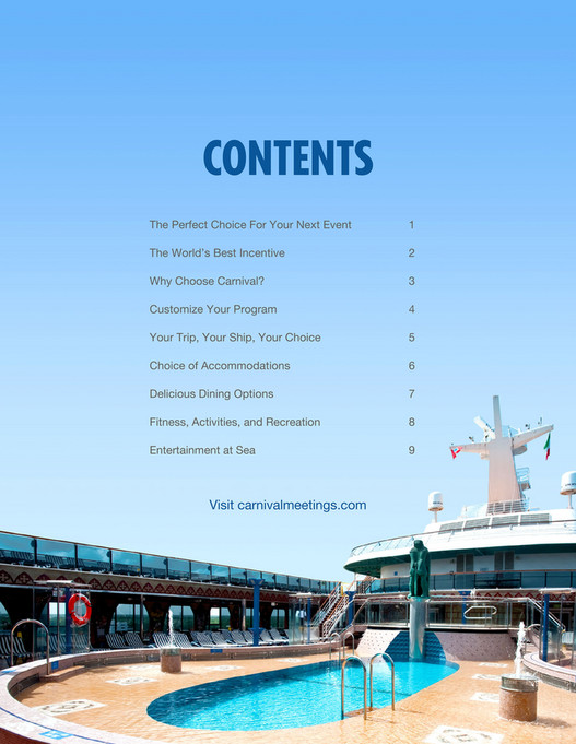 carnival cruise line brochures