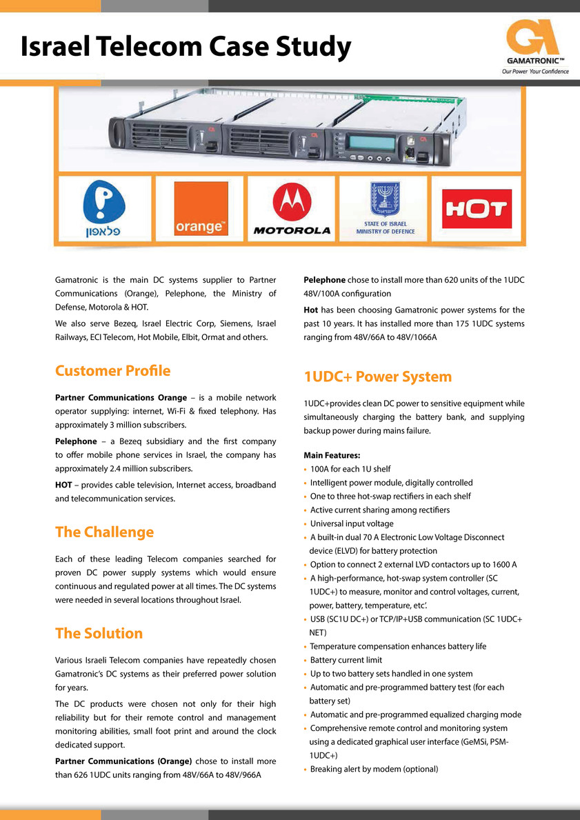 My publications - Gamatronic for Telecom Applications - Page 4-5 - Created  with Publitas.com