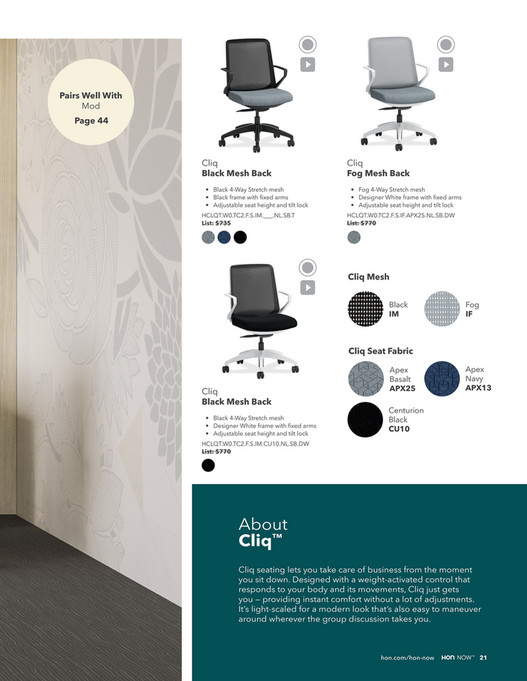 HON NOW Quickship Page 2021