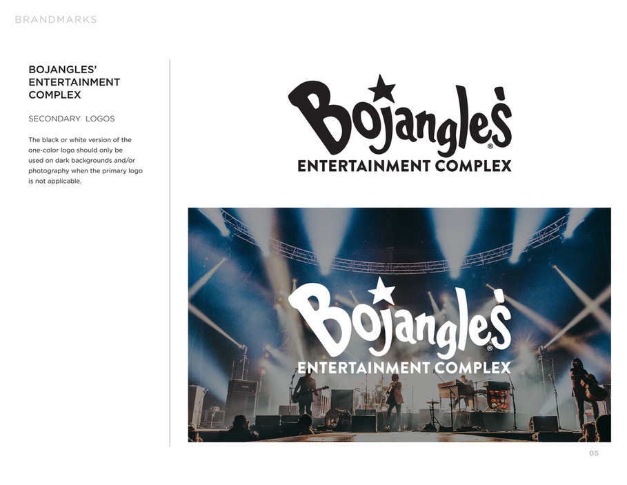 Bojangles' Entertainment Complex Brand Guidelines - Page 6