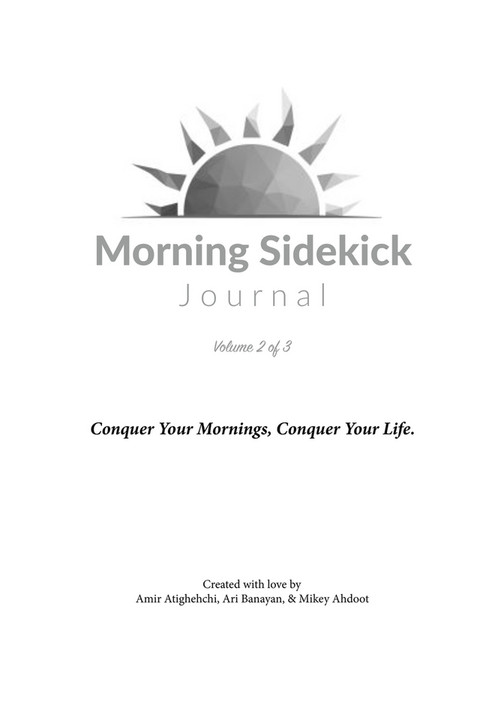 Habit Nest Journal Previews Morning Sidekick Journal (Volume 2