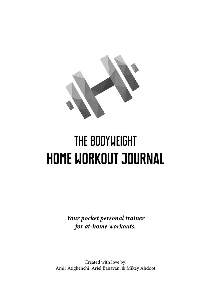 Habit Nest Journal Previews - Bodyweight Home Workout Journal