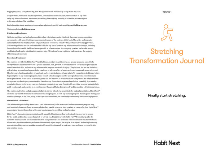 Stretch Journal Habit Nest Journal Previews - Stretching Journal Preview - Page 1