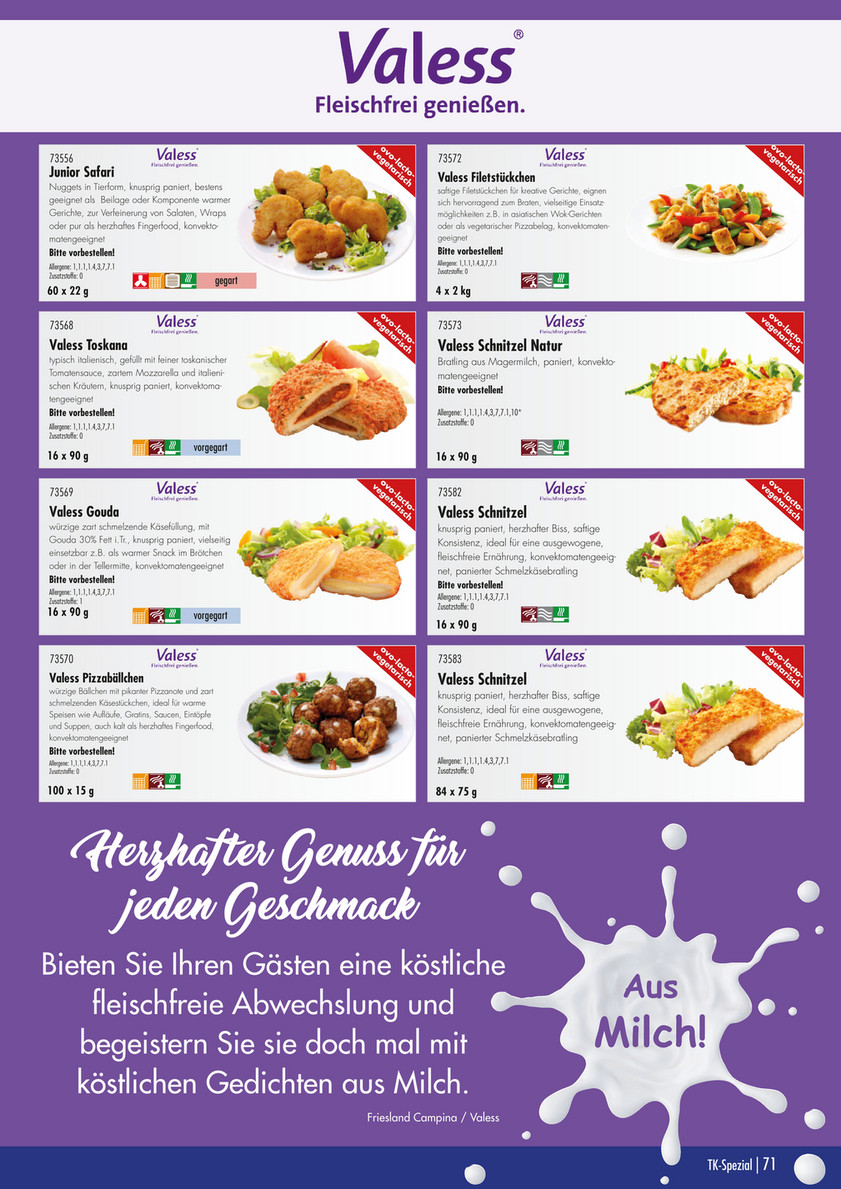 Speisekarte für eine ausgewogene Ernährung
