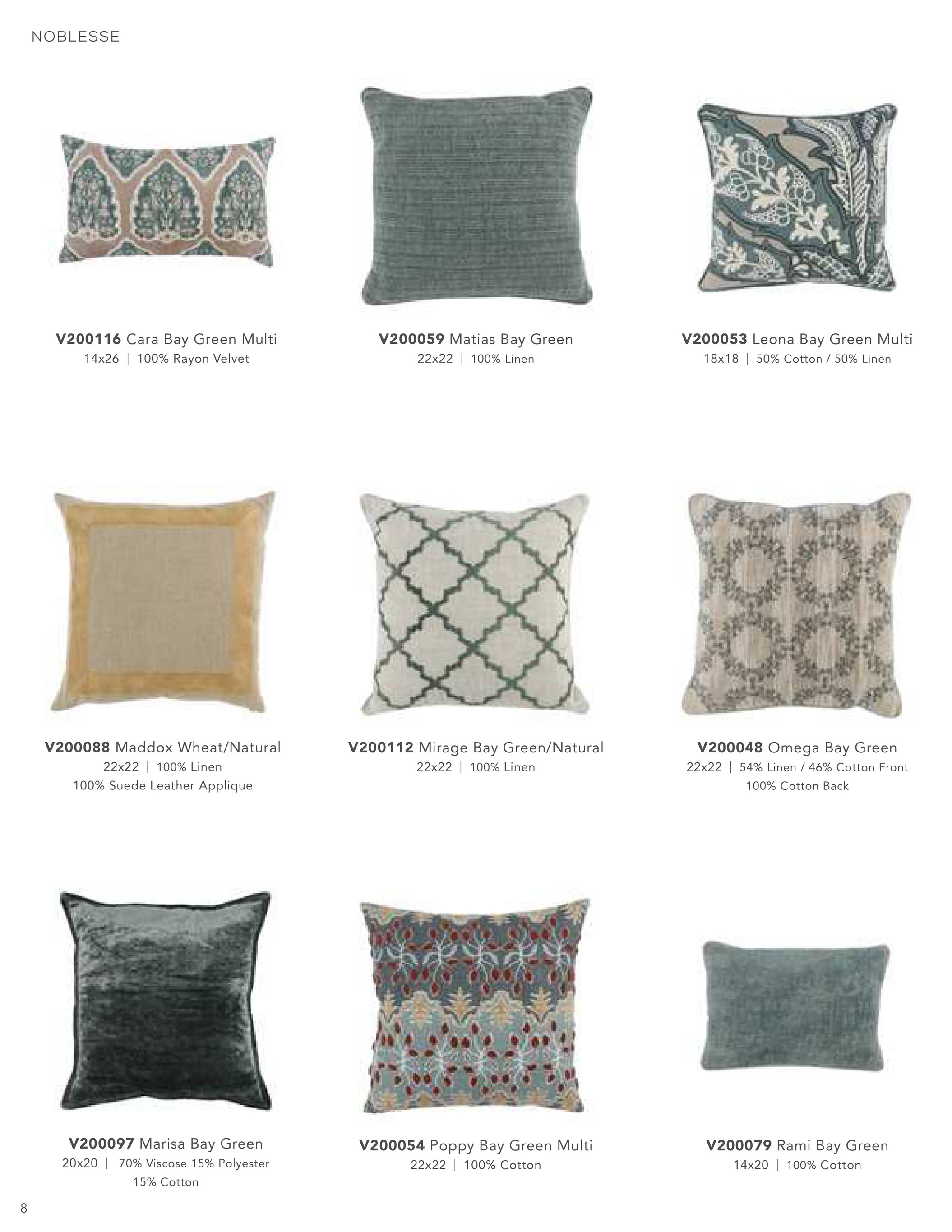 Villa home clearance collection pillows