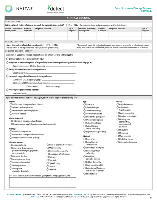 Invitae TRF949 Invitae Detect LSDs order form Page 2