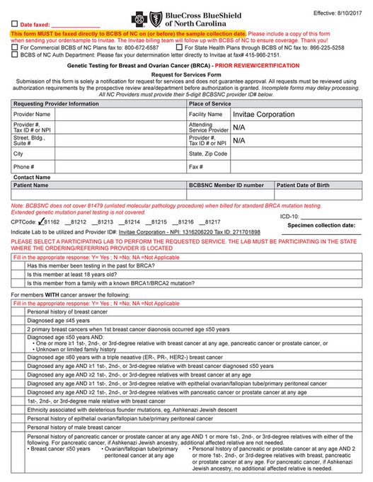Invitae Invitae_Blue_Cross_Blue_ShieldNCBRCAauthorizationform