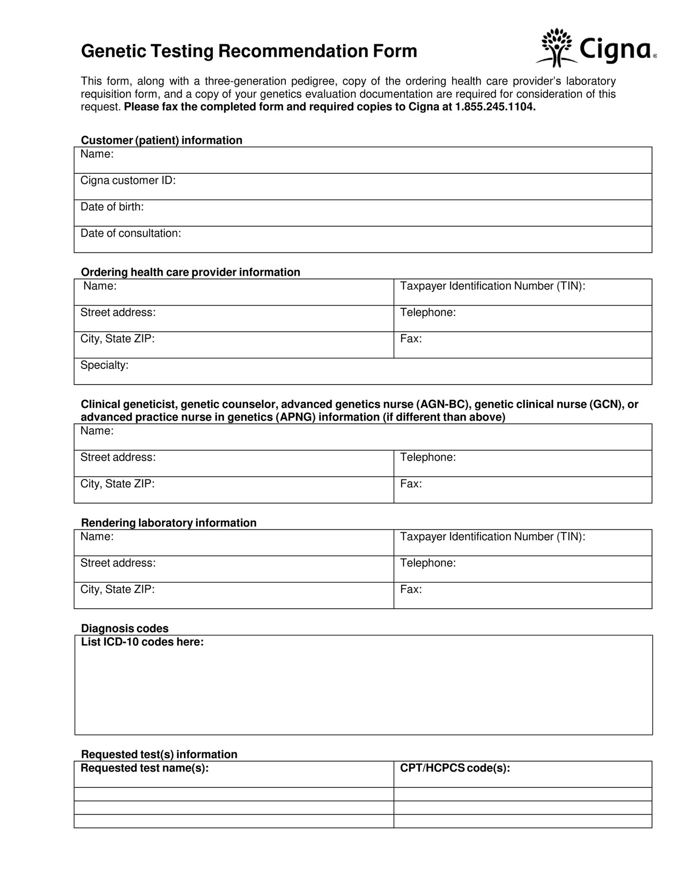 Invitae - Invitae_Cigna_Precertification_HBOC - Page 1