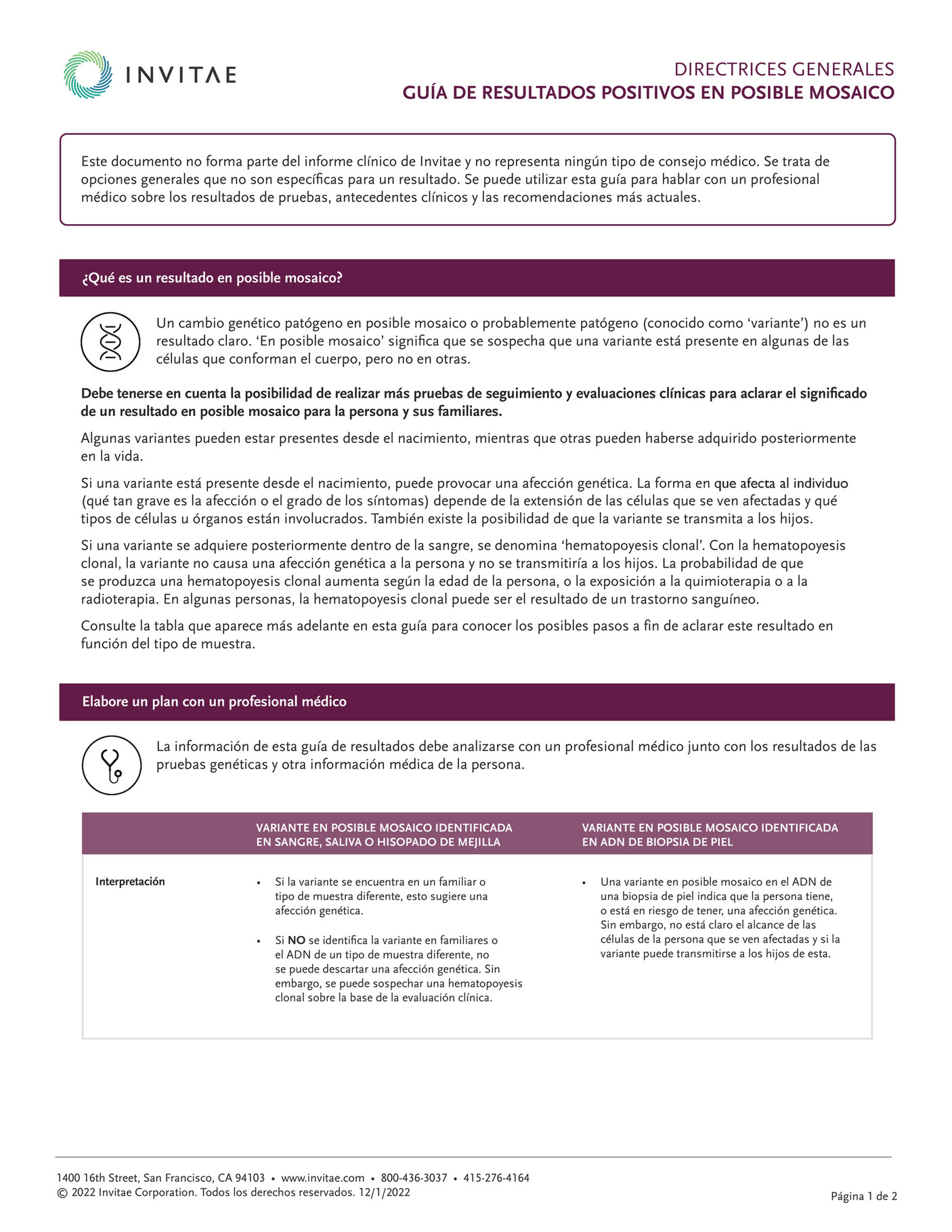 Invitae Positive Results Guides: Understanding Your Genetic Test Results And Next Steps