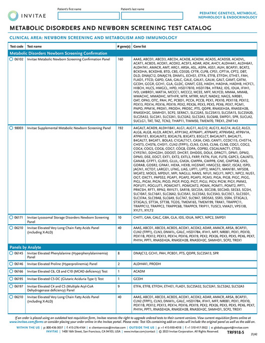 Invitae - TRF918 Invitae_Pediatrics_Metabolic_Nephrology_Requisition ...