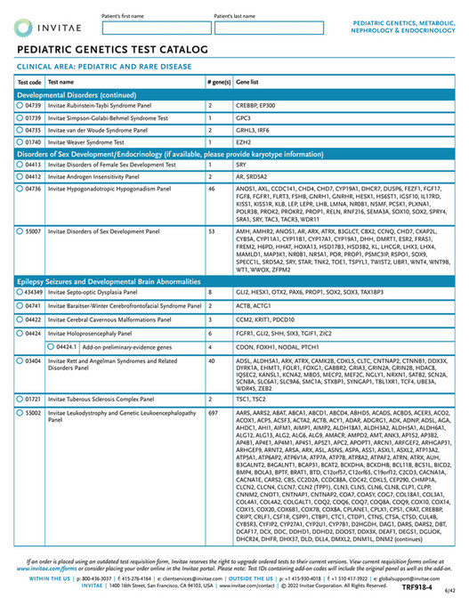 Invitae - TRF918 Invitae_Pediatrics_Metabolic_Nephrology_Requisition ...