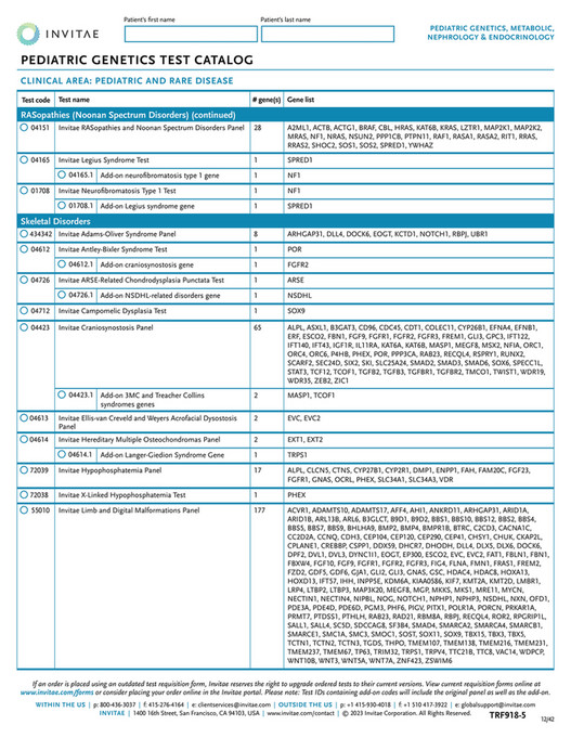 Invitae - TRF918 Invitae_Pediatrics_Metabolic_Nephrology_Requisition ...