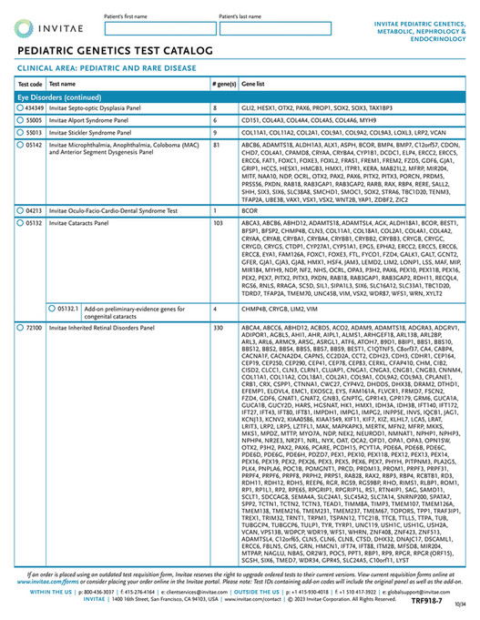 Invitae - TRF918 Invitae_Pediatrics_Metabolic_Nephrology_Requisition ...