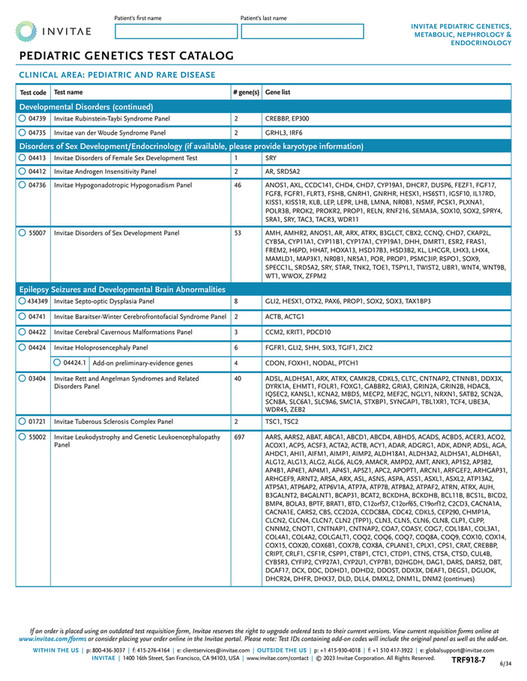 Invitae - TRF918 Invitae_Pediatrics_Metabolic_Nephrology_Requisition ...