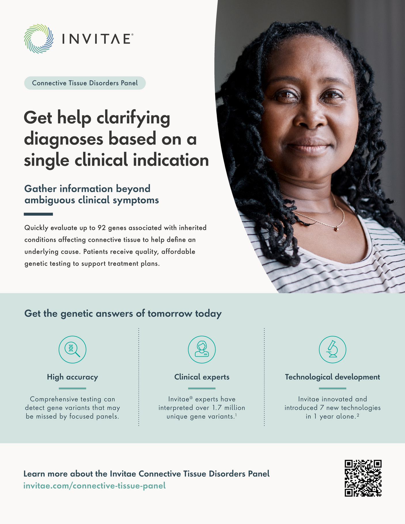 Invitae F622 Connective Tissue Disorder Flyer Page 1