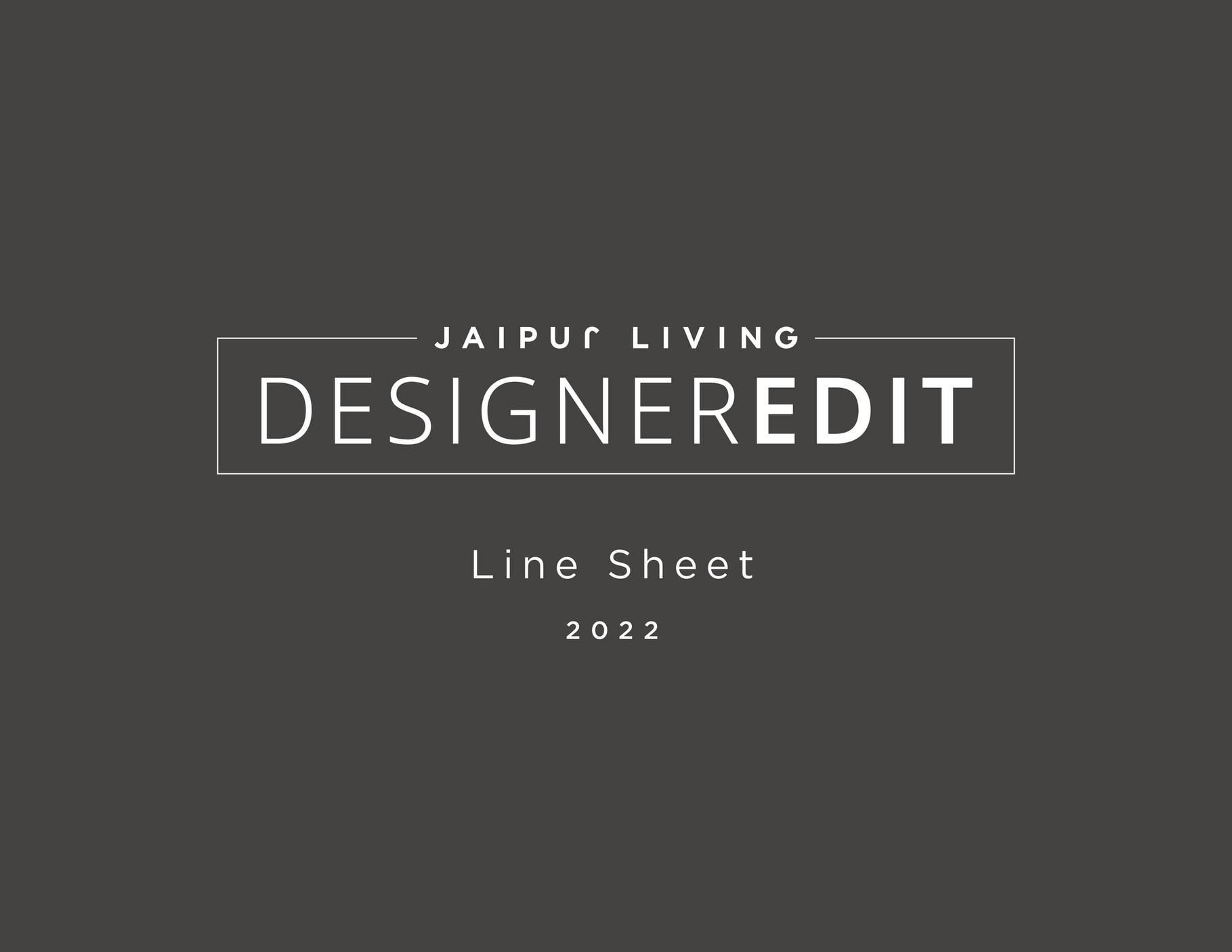 Jaipur Living Catalogs Winter 2022 Designer Edit Line Sheet Page 1