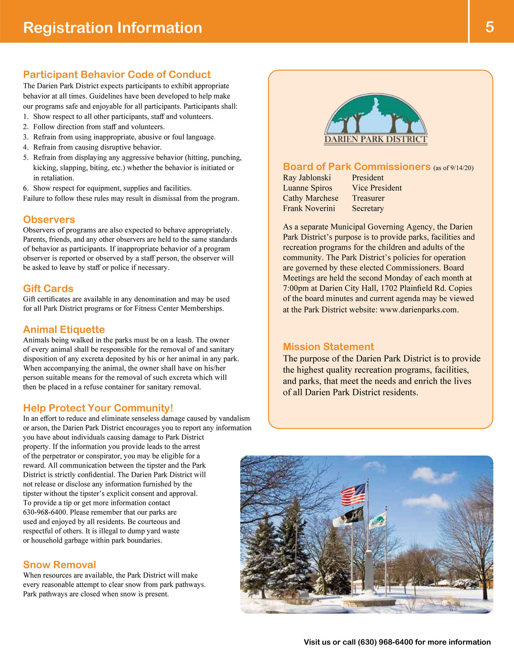 DARIEN PARK DISTRICT - program-guide-fall-2020 - Page 1