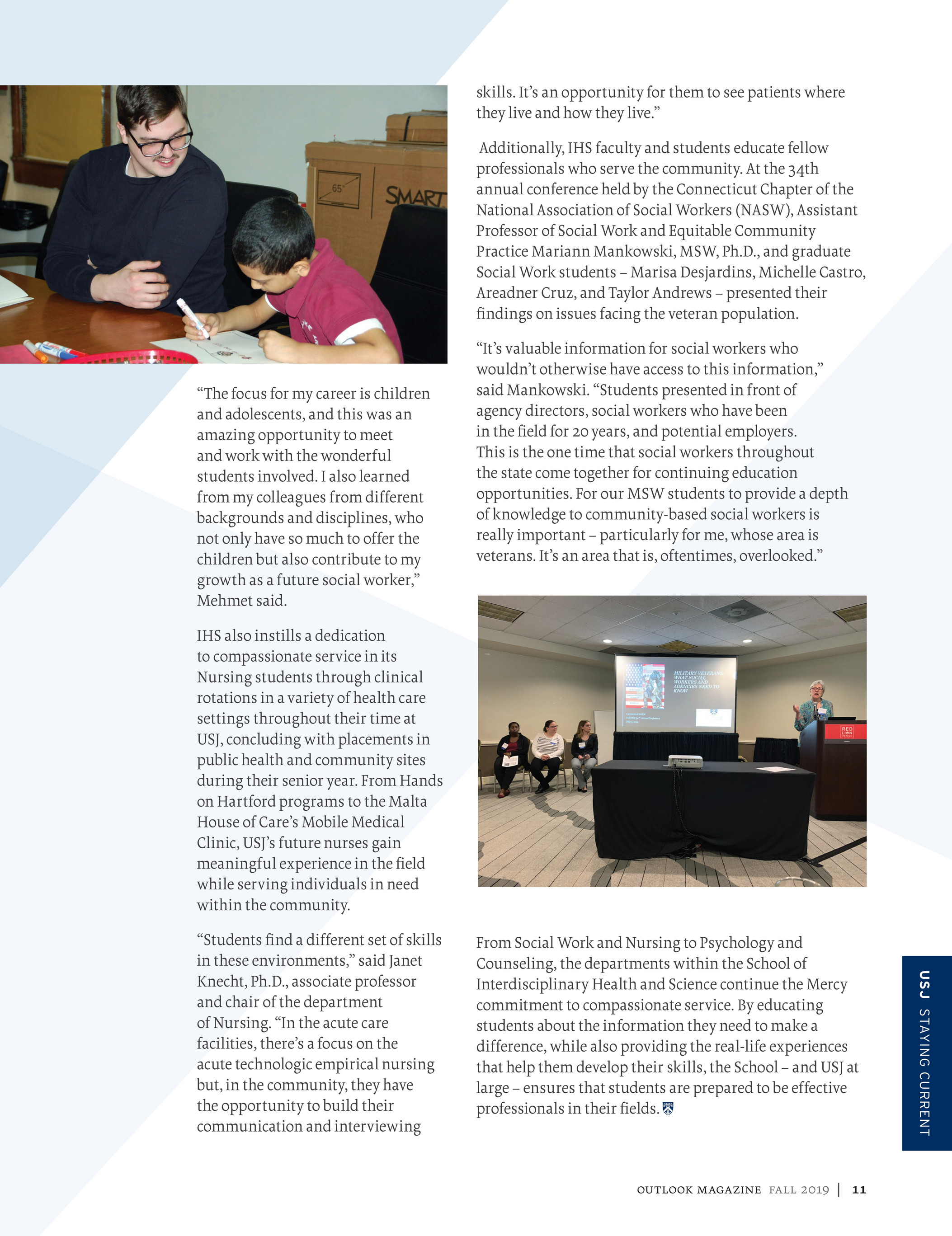The Universtiy Of Saint Joseph Outlook Magazine Fall 19 Page 36