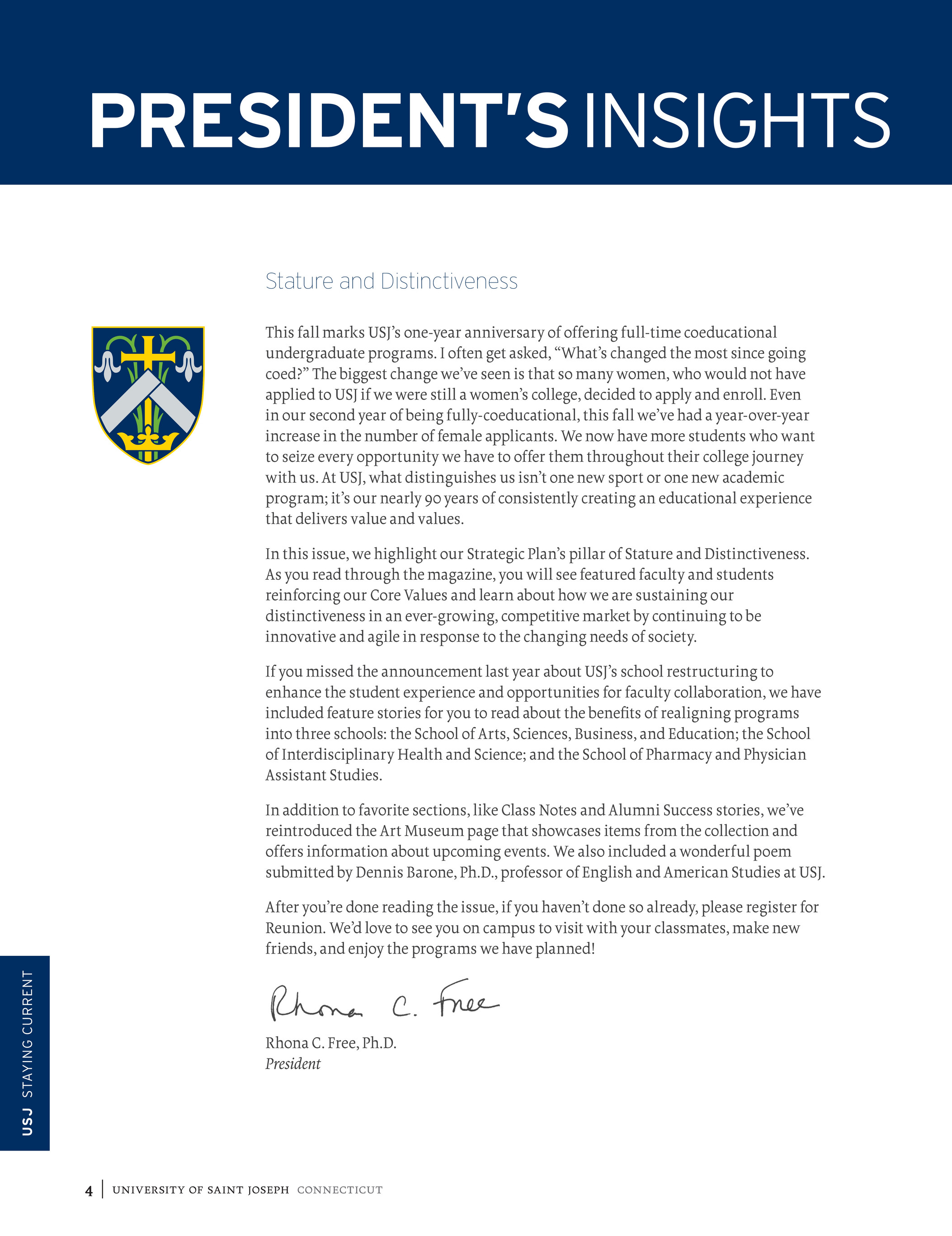 The Universtiy Of Saint Joseph Outlook Magazine Fall 19 Page 36