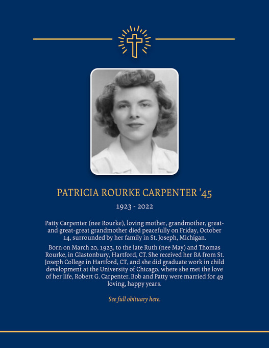 Patricia Rourke University of Saint Joseph - Chapel Bells 2023 Cond. Booklet - Page 12-13