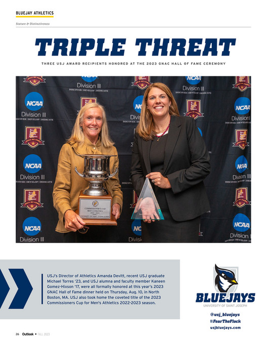 University of Saint Joseph Outlook Alumni Magazine Fall 2023 Page