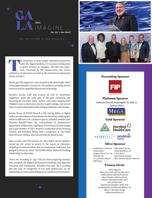 University of Saint Joseph Outlook Alumni Magazine Fall 2023 Page