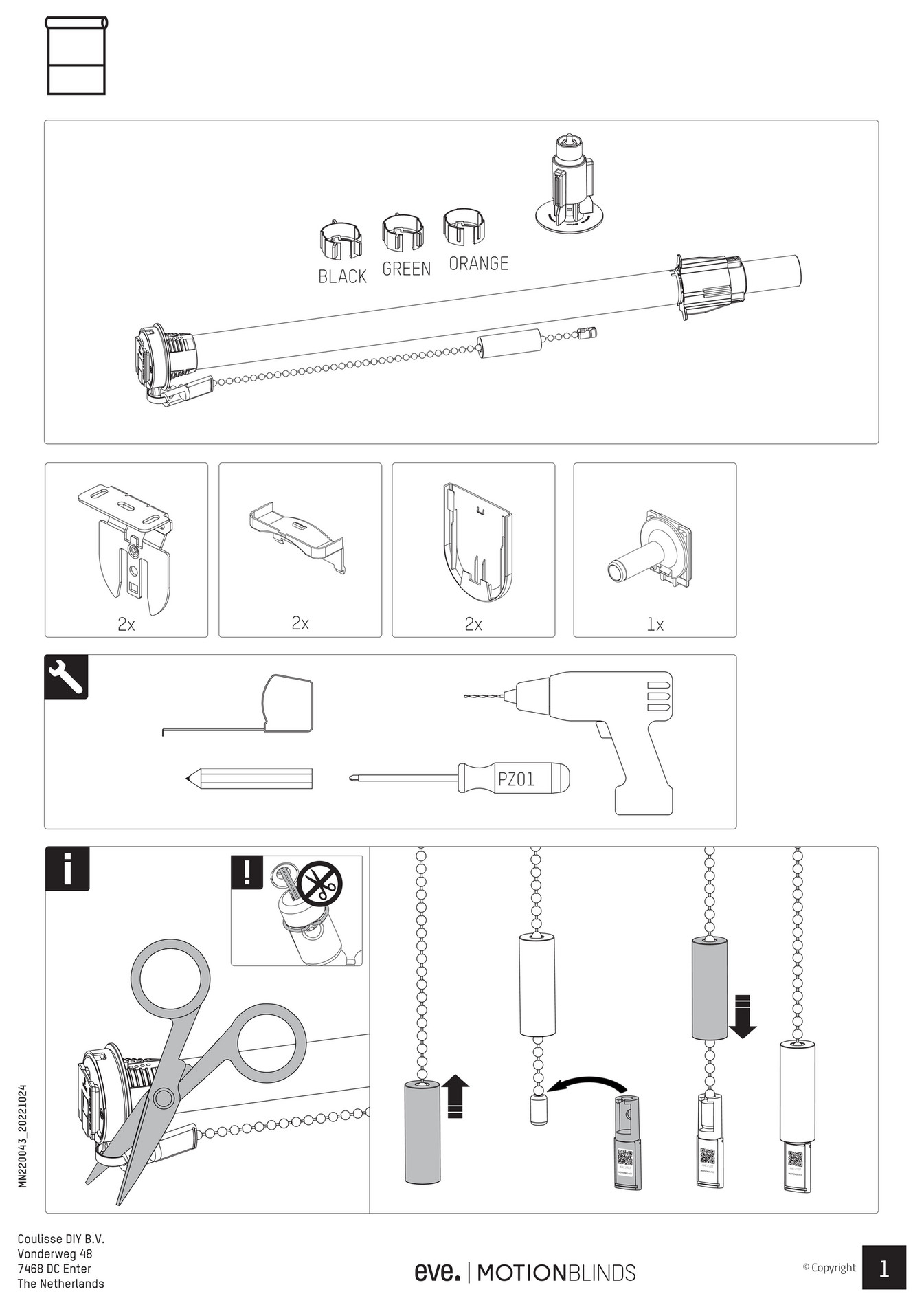 Motionblinds Installation Guide CM03E retrofit Page 1