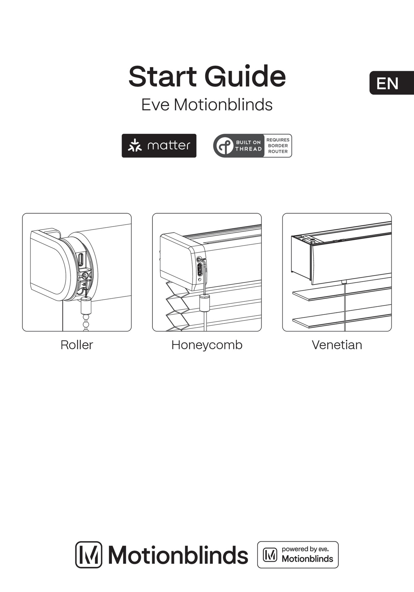 Motionblinds Motion Start Guide Matter Motors Page 1