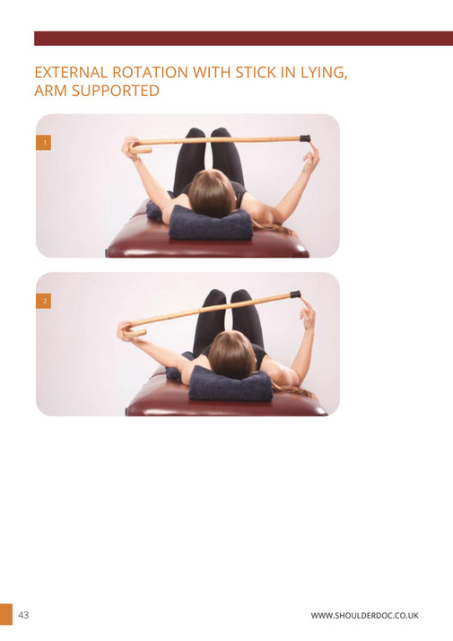 Shoulder Rotation With Stick Shoulderdoc - Shoulder Rehab Book - Page 54-55