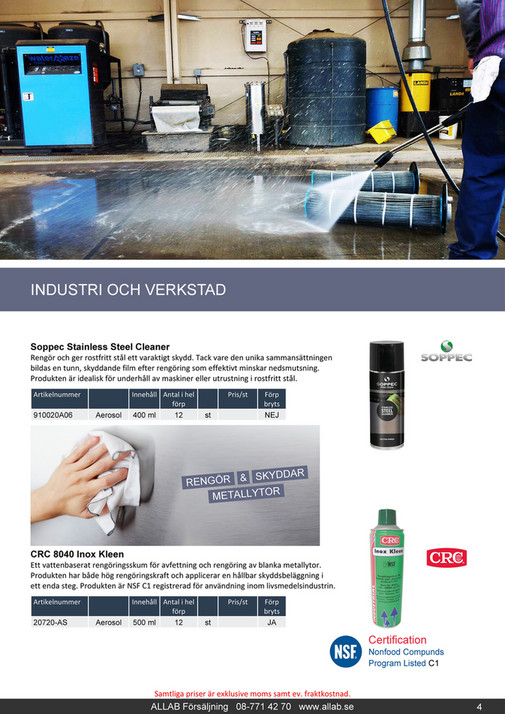 Metall Rengöring ALLAB Försäljning - Rengoring_Industri_Verkstad_Fordon - Page 1