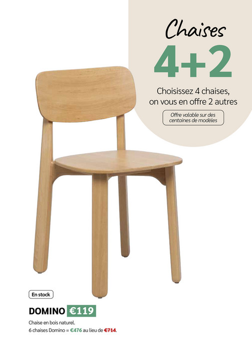 Chaises 4+2