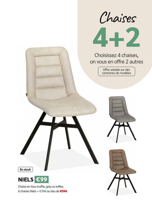 Chaises 4+2