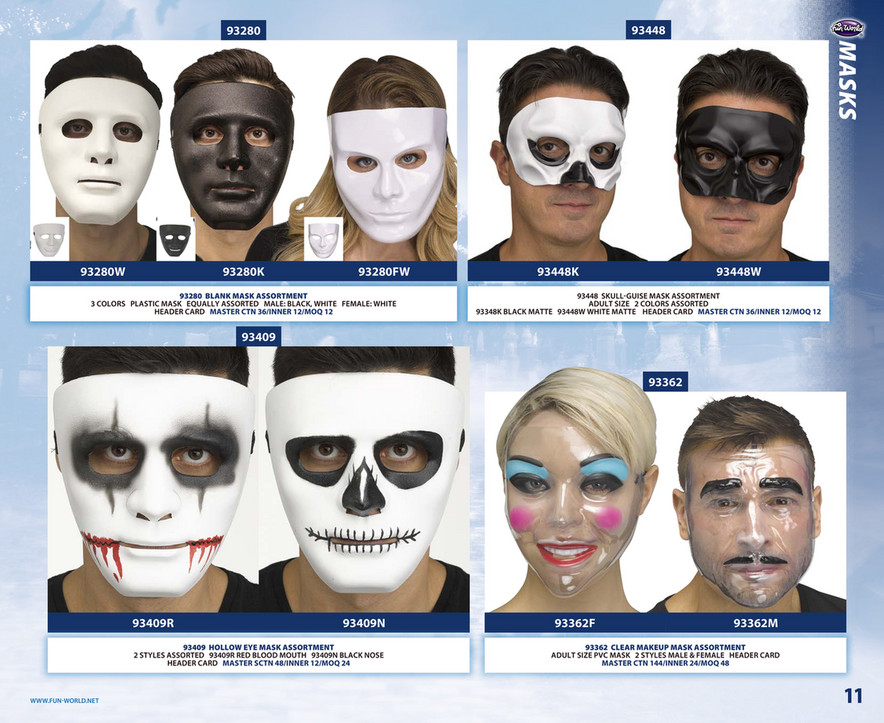 Blank Mask Assortment