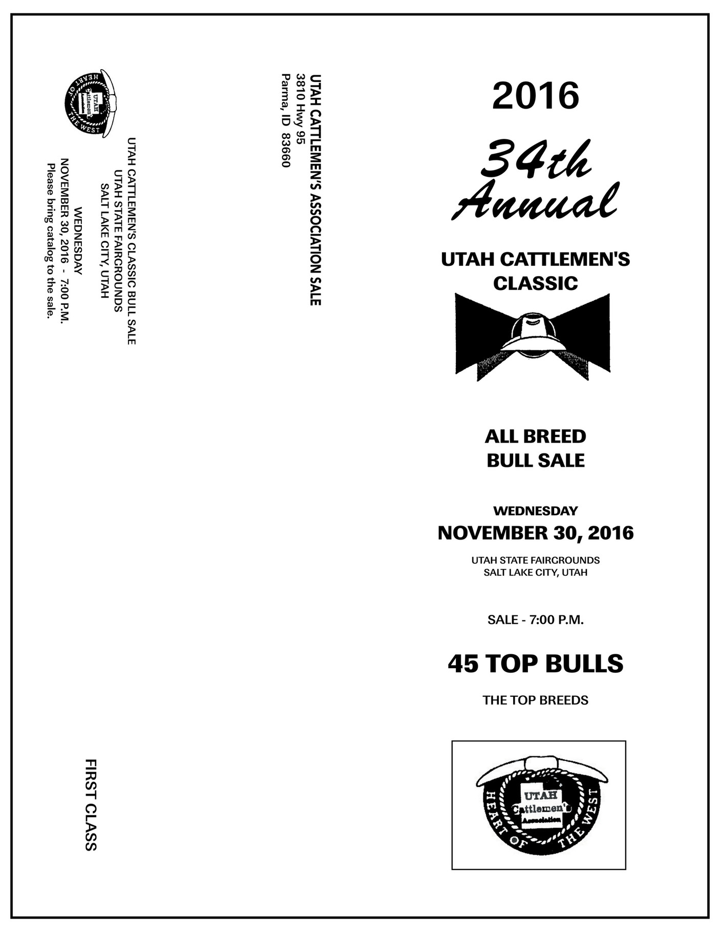 My publications 2016 Utah Cattlemen's Classic Bull Sale Catalog
