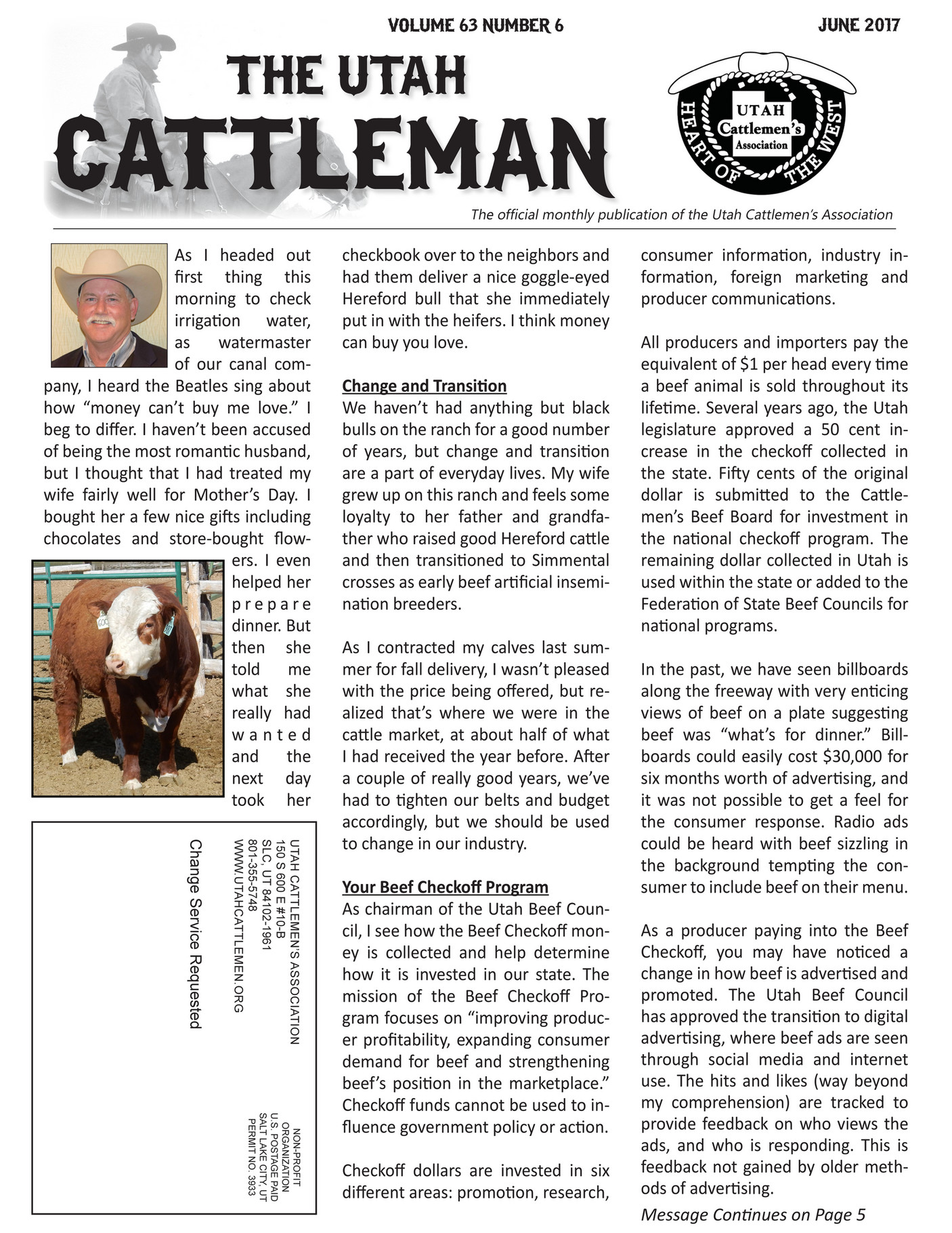 My publications - The Utah Cattleman June 2017 - Page 1 - Created with ...