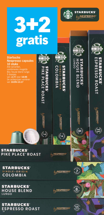 Starbucks Nespresso capsules 10 stuks