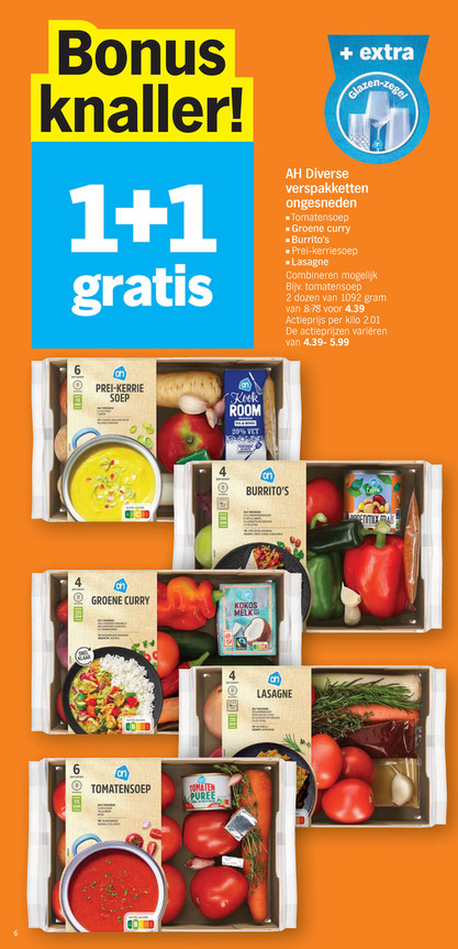 AH Diverse verspakketten ongesneden