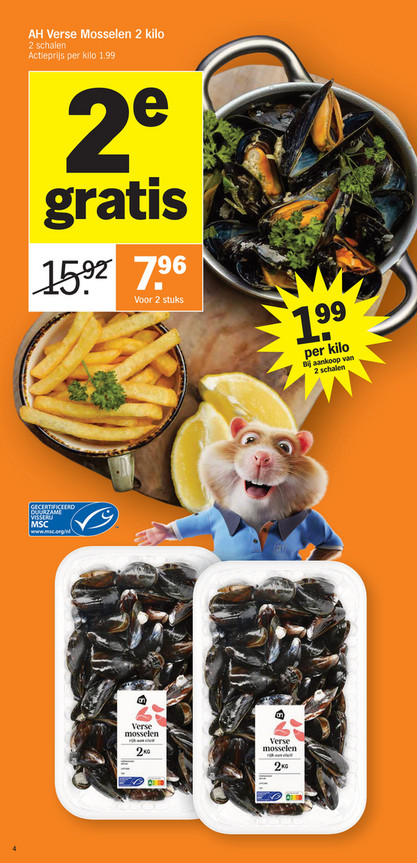 AH Verse Mosselen 2 kilo