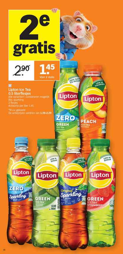 Lipton Ice Tea 0.5 literflesjes