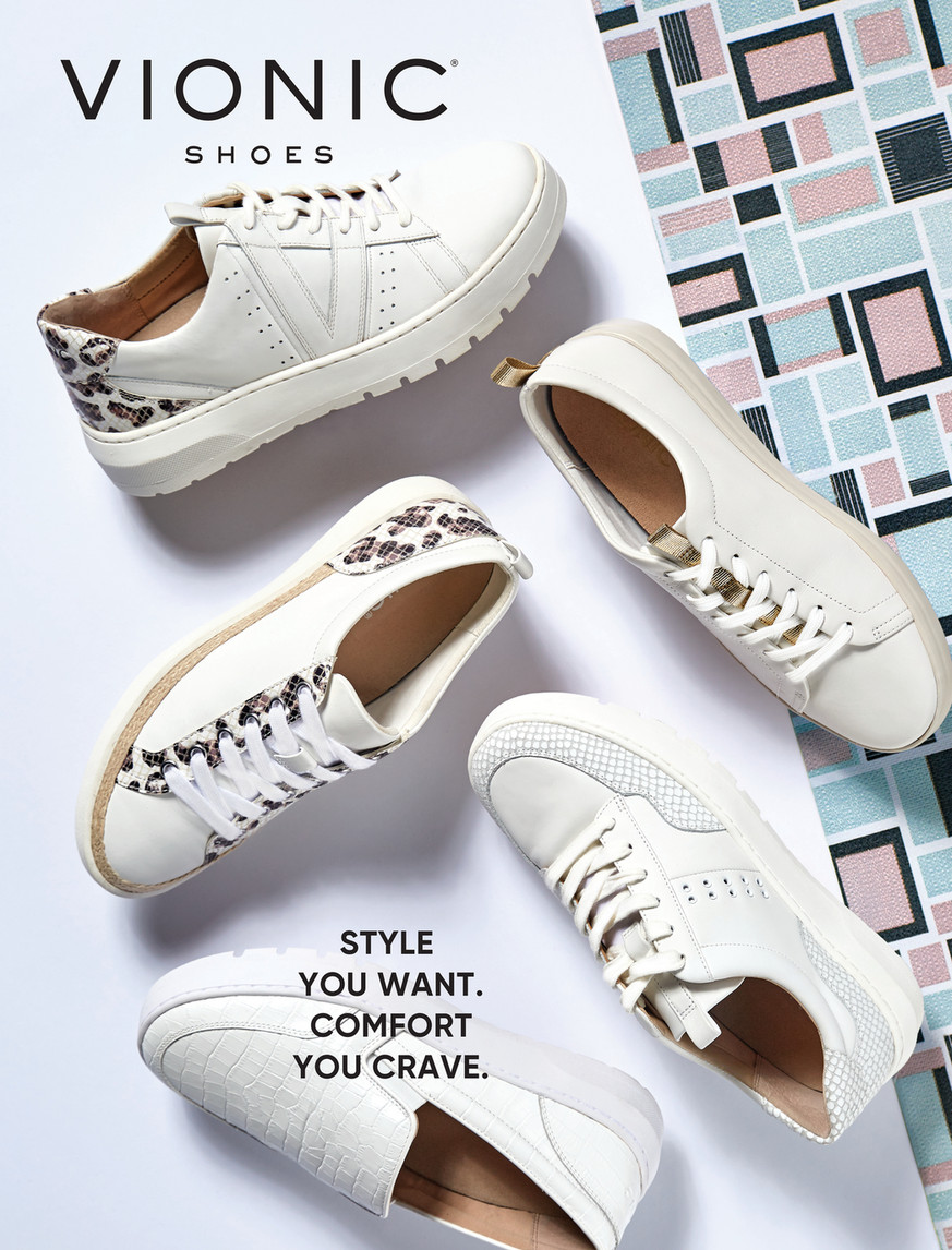 vionic paisley sneaker white
