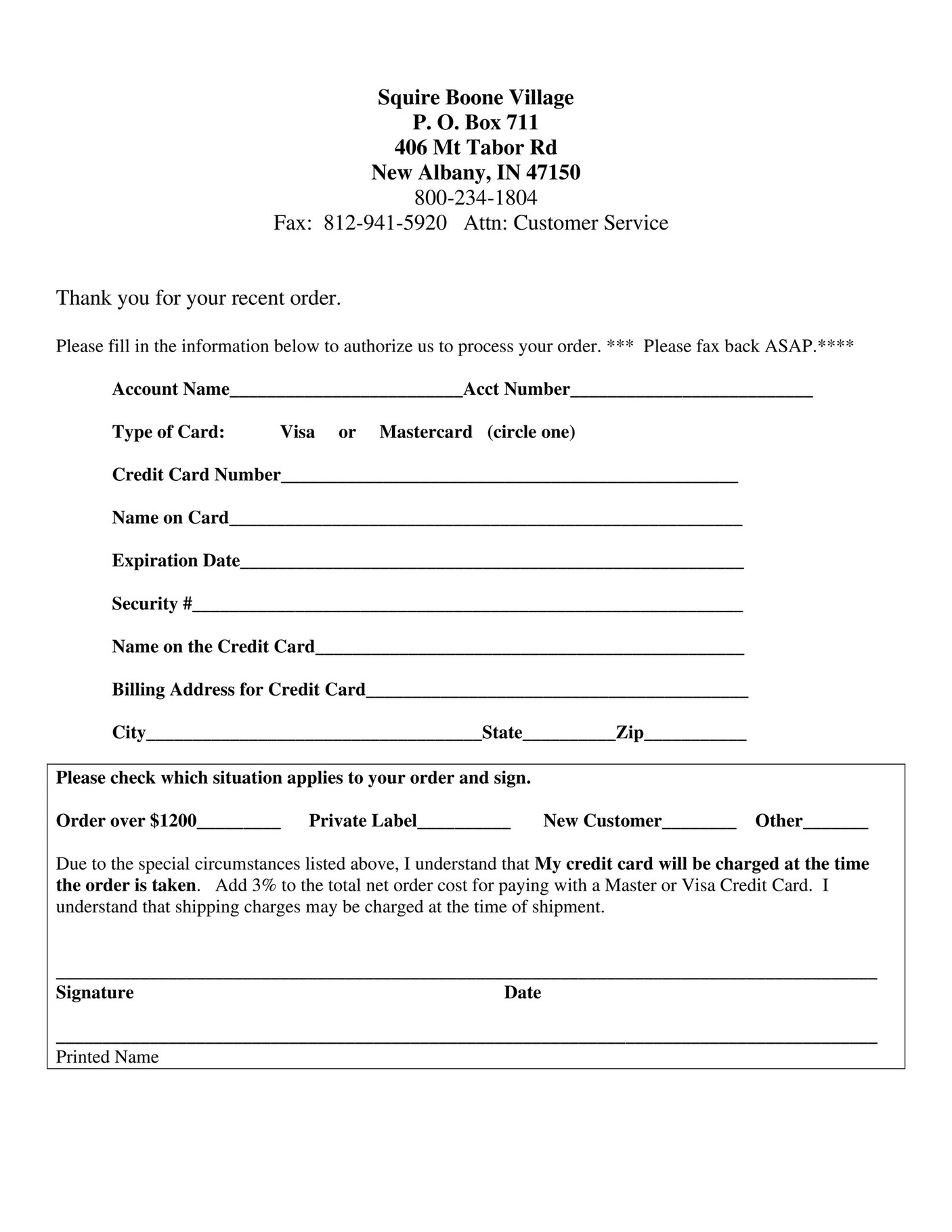 Ingram Sales - SBV Credit Card Auth Form - Page 1