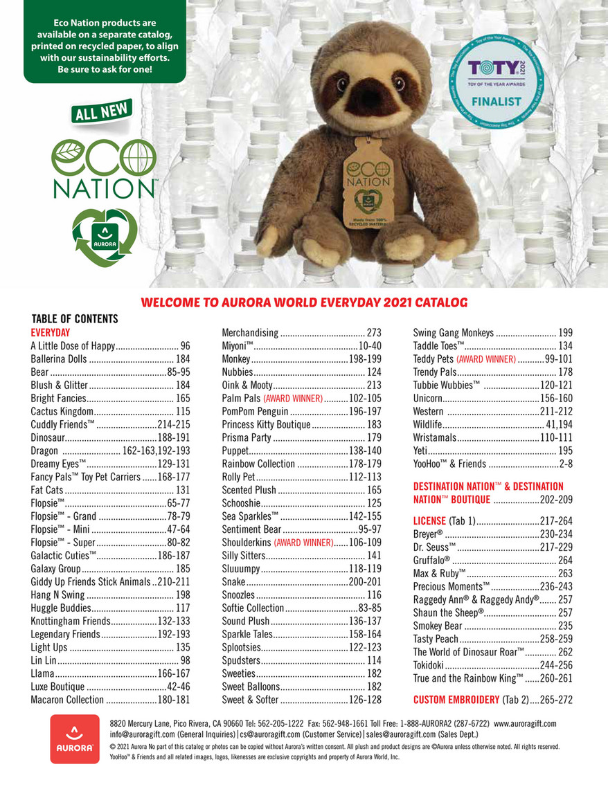 aurora world catalog