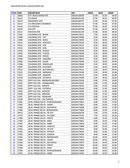 Ingram Sales - 2026 ENTRY LEVEL CATALOG PRICE LIST - Page 2-3