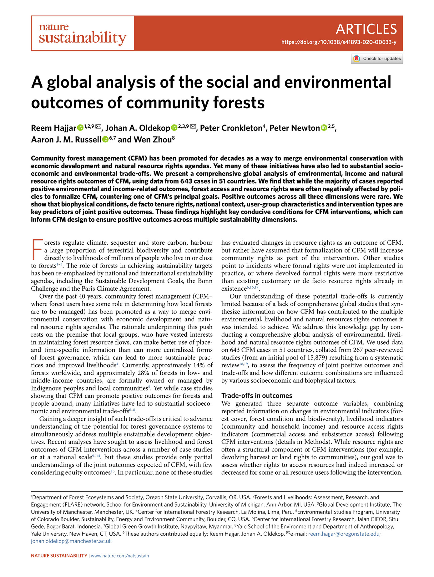 The Tenure Facility - Hajjar, Oldekop Et Al 2020 NS - Page 1