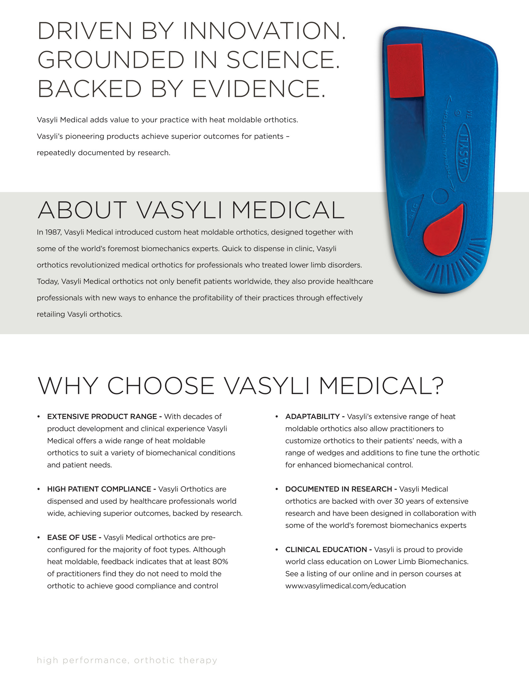 vasyli medical moldable orthotic