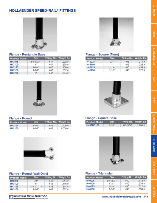 Speed Rail Fittings Printed Catalog