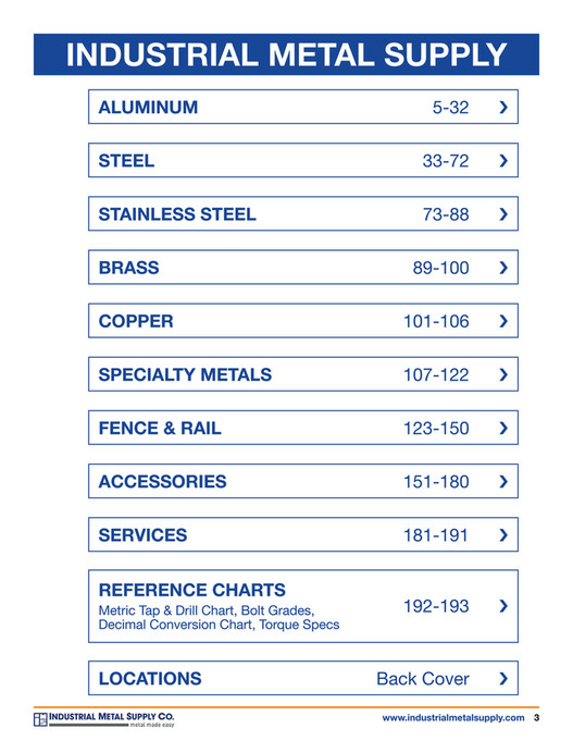 Metal Reference Guide IMS Product Catalog - Page 4-5