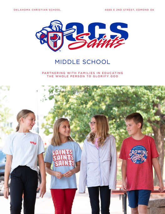 Oklahoma Christian School OCS MS Brochure Page 1