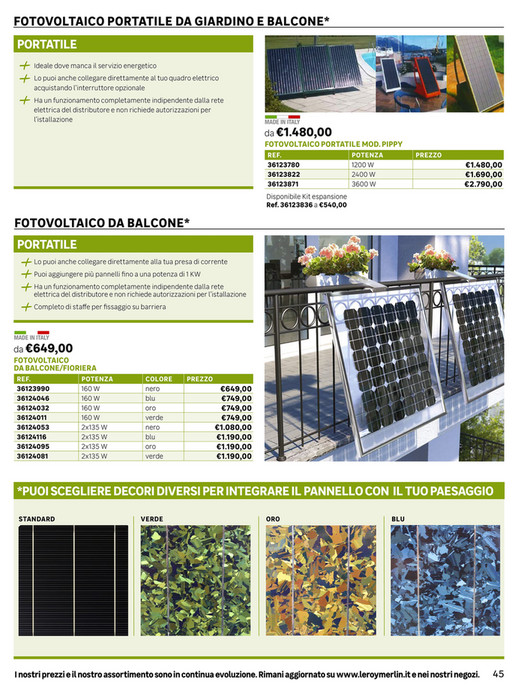 Volantinofacile catalogo leroy merlin prodotti tecnici dal 1 ... Fotovoltaico da balcone
