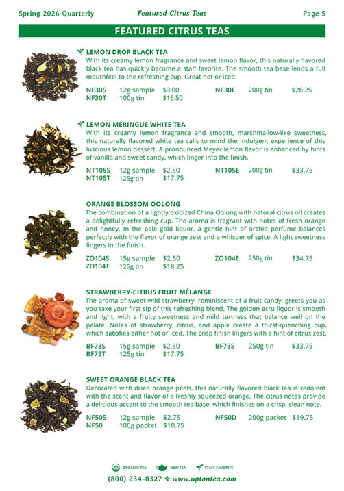 Up Front Tea Upton Tea - Upton Spring 2026 Quarterly - The Art and Craft of Blending ...